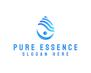 Pure - Wellness Water Drop logo design