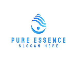 Wellness Water Drop logo design