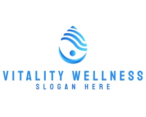 Wellness Water Drop logo design