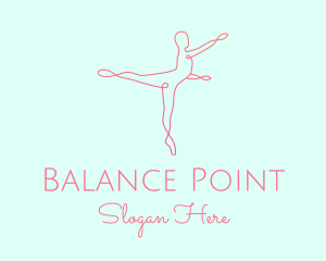 Ballet Pointe Pose  logo design