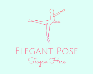 Pose - Ballet Pointe Pose logo design