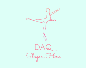 Training - Ballet Pointe Pose logo design