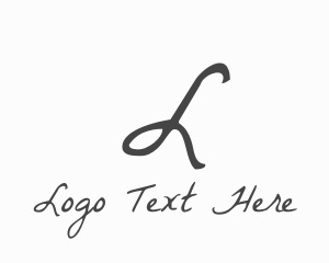 Letter - Handwritten Signature Letter logo design