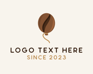 Brew - Coffee Bean Balloon logo design