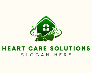 Lawn Mower Yard Care logo design