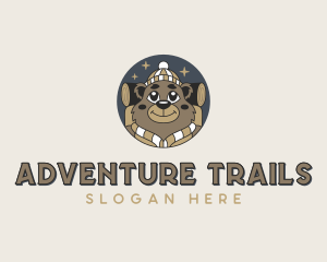 Bear Campsite Adventure logo design