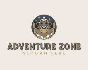 Bear Campsite Adventure logo design