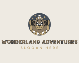 Bear Campsite Adventure logo design