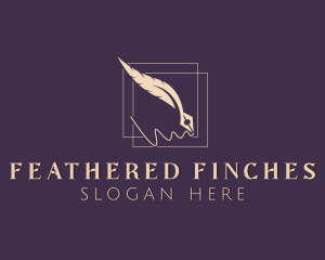 Writing Feather Pen logo design