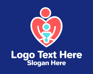 Caregiver - Heart Childcare Medic logo design