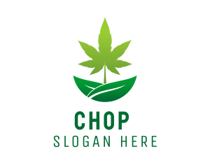 Agriculture - Organic Marijuana Plant logo design