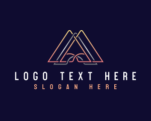 Online - Digital Agency Letter A logo design