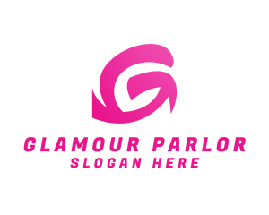 Pink G Stroke  logo design