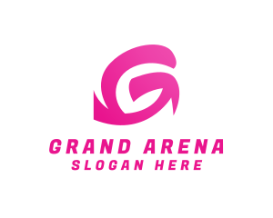 Pink G Stroke  logo design