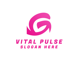 Stroke - Pink G Stroke logo design