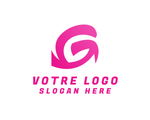 Manicure - Pink G Stroke logo design