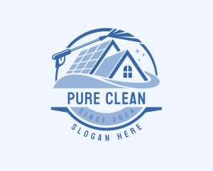 Pressure Washer Roof Cleaning logo design