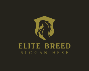 Horse Shield Stallion logo design