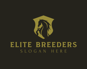 Horse Shield Stallion logo design