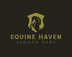 Horse Shield Stallion logo design