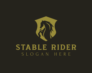 Horse Shield Stallion logo design