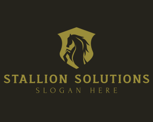 Stallion - Horse Shield Stallion logo design