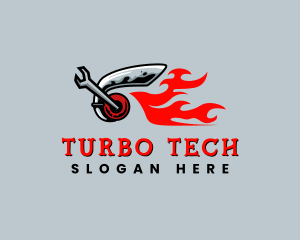  Turbo Wrench Mechanic logo design