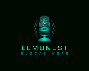 Vocalist - Podcast Streaming Microphone logo design