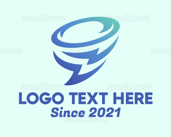 Lightning Bolt Tornado Logo