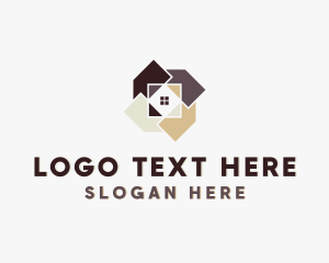 House - House Tile Flooring logo design