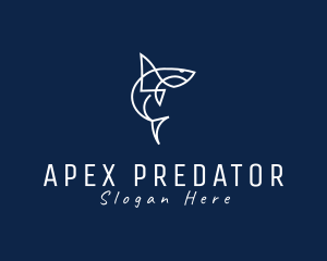Predator - Puzzle Shark Animal logo design
