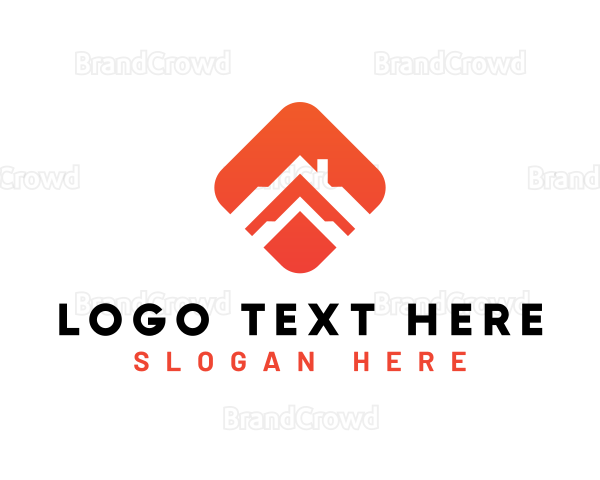 House Roofing Contractor Logo