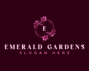 Stylist Floral Garden logo design