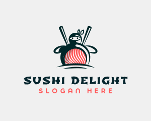 Fat Sushi Ninja  logo design