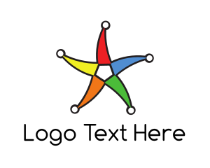 Funny - Jester Hat Star logo design