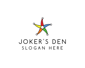 Joker - Jester Hat Star logo design