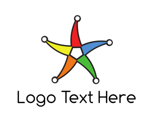 Laugh - Jester Hat Star logo design