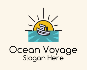 Ocean Sun Boat logo design