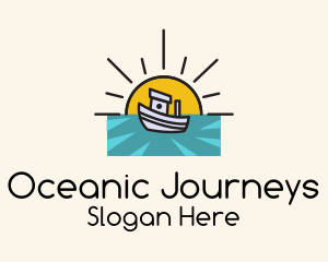 Ocean Sun Boat logo design