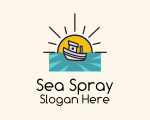 Ocean Sun Boat logo design