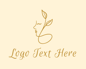 Facial - Golden Plant Facial logo design