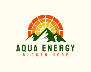 Mountain Energy Sunset  logo design