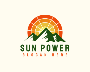 Mountain Energy Sunset  logo design