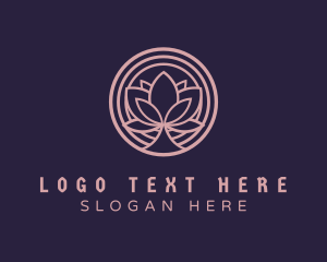 Relaxing - Pink Lotus Yoga logo design