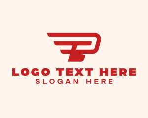 Wings Delivery Letter P Logo