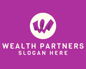 Purple Letter W logo design