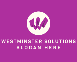 Purple Letter W logo design