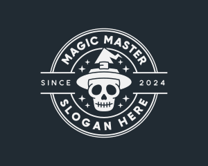 Wizard - Magic Wizard Skull logo design