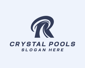 Pool - Fluid Water Supply logo design