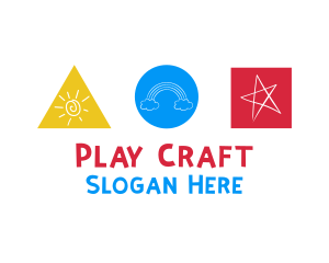 Playful Colorful Kid logo design